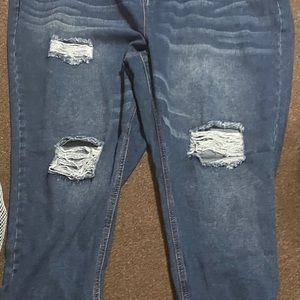 Dark blue jeans